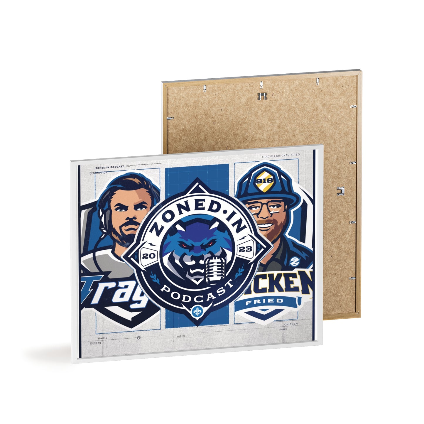 Zoned In Podcast Framed Poster — Sports Podcast Logo Wall Art