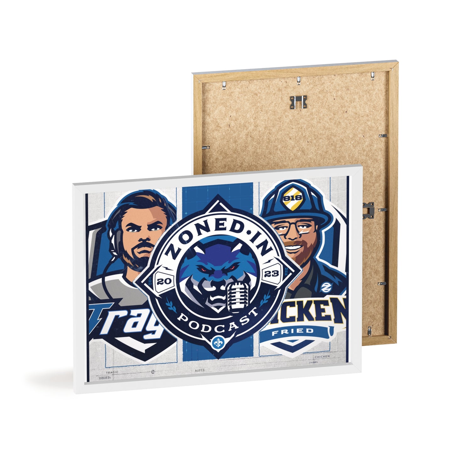 Zoned In Podcast Framed Poster — Sports Podcast Logo Wall Art