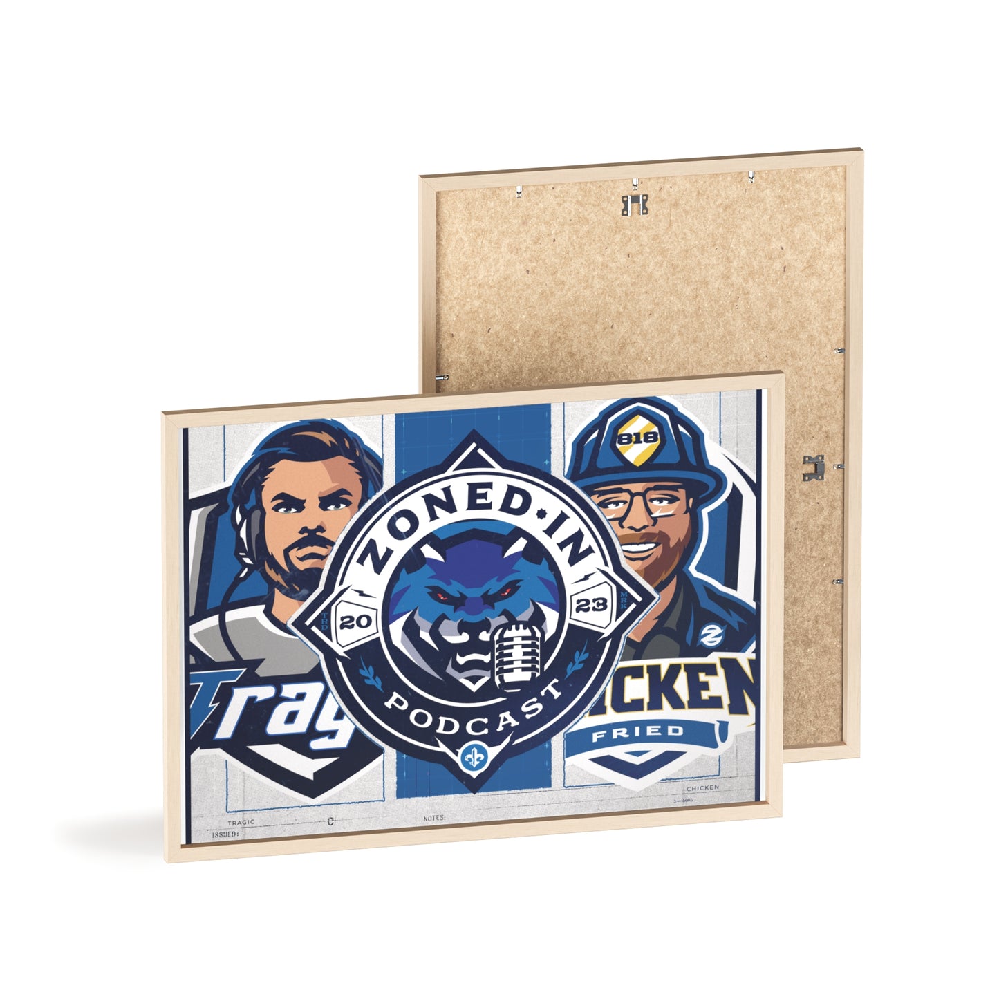 Zoned In Podcast Framed Poster — Sports Podcast Logo Wall Art