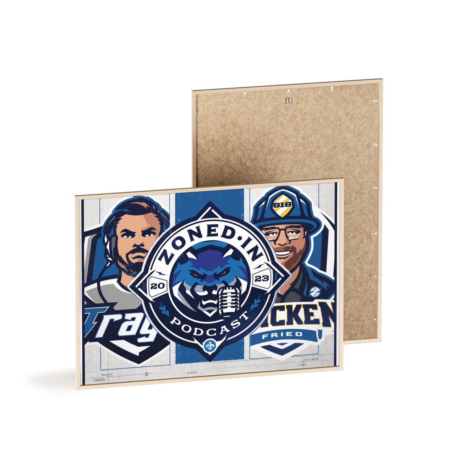 Zoned In Podcast Framed Poster — Sports Podcast Logo Wall Art