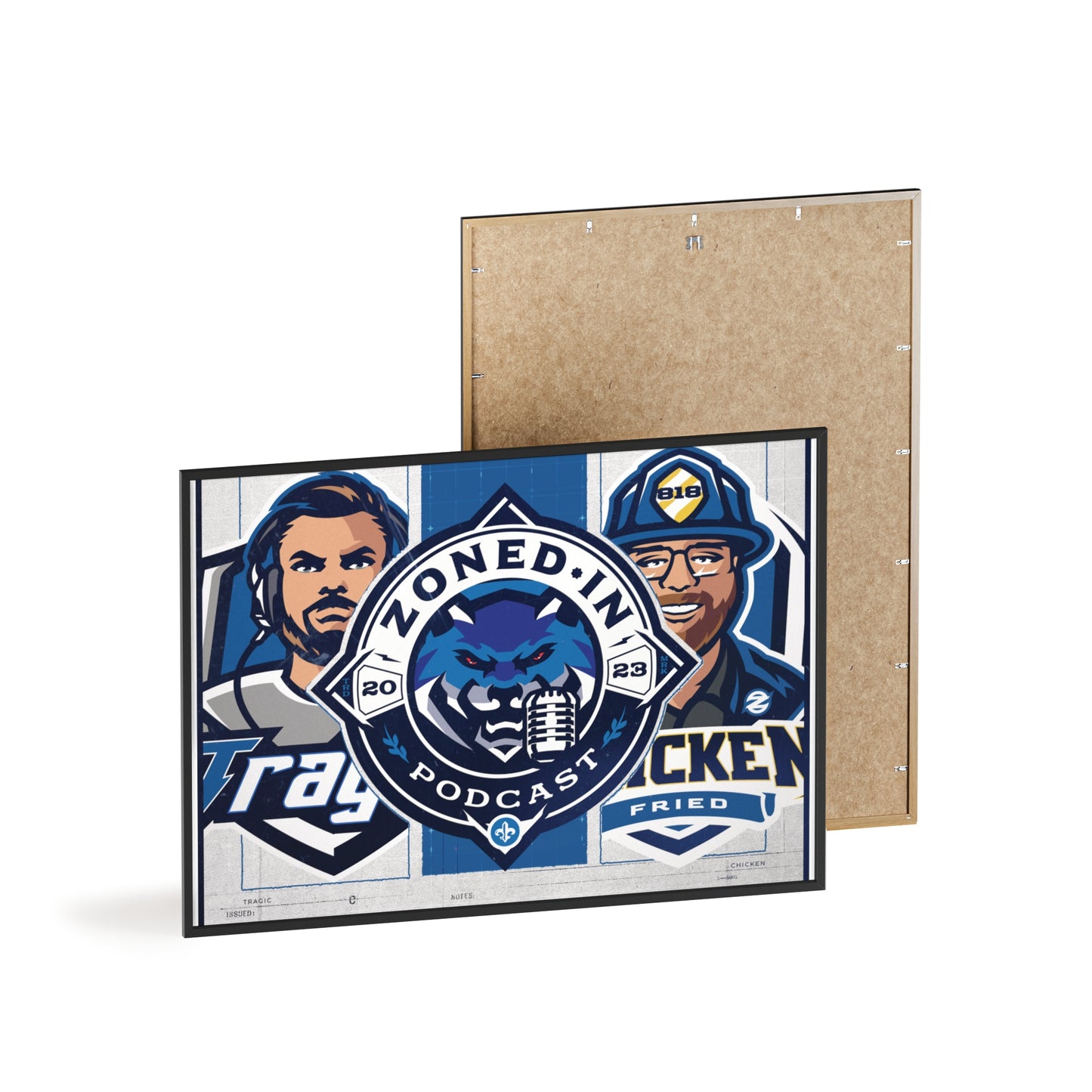 Zoned In Podcast Framed Poster — Sports Podcast Logo Wall Art